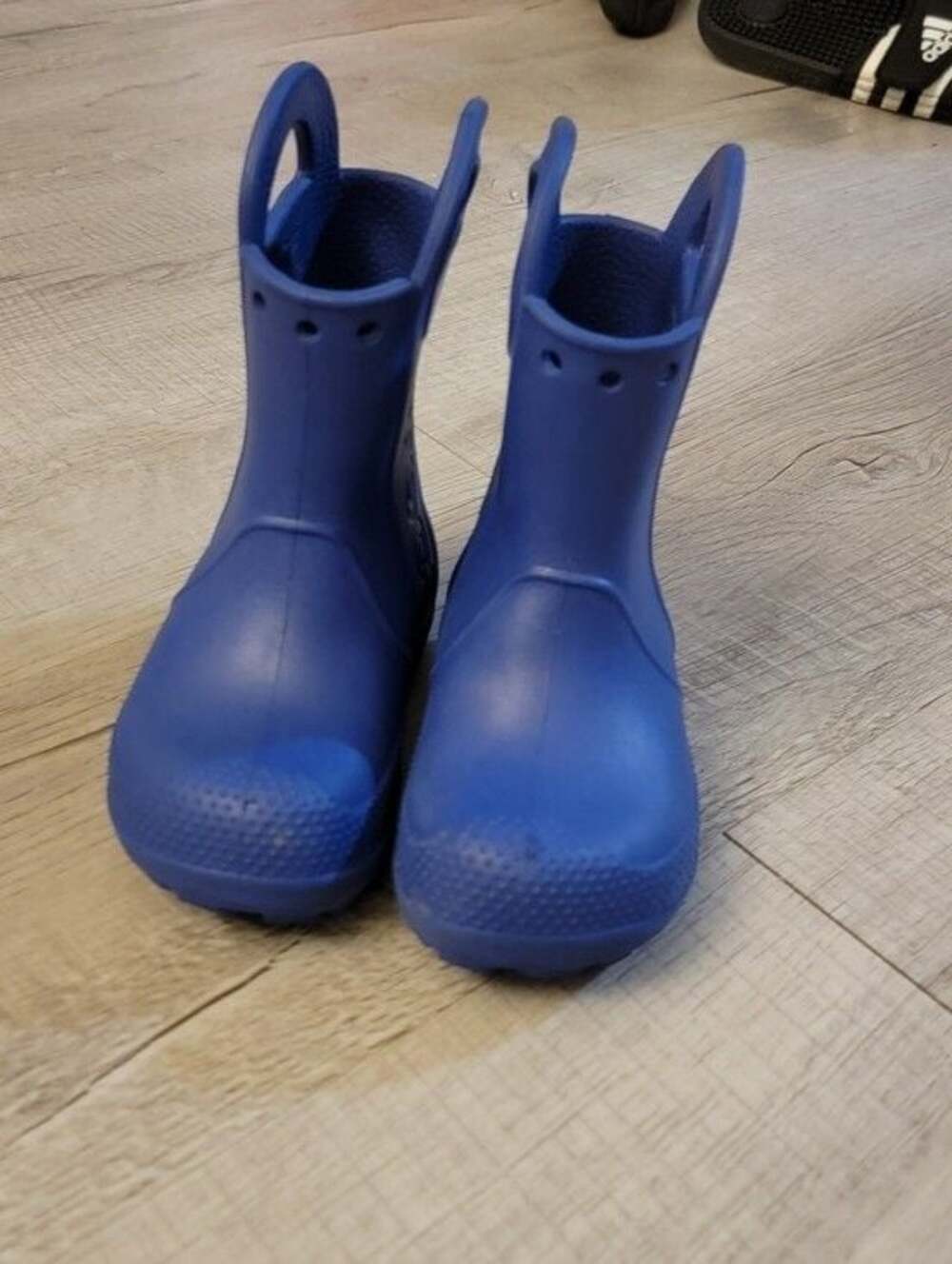 CROCS Kids Royal Blue Pull-On Rain Boots with Handles